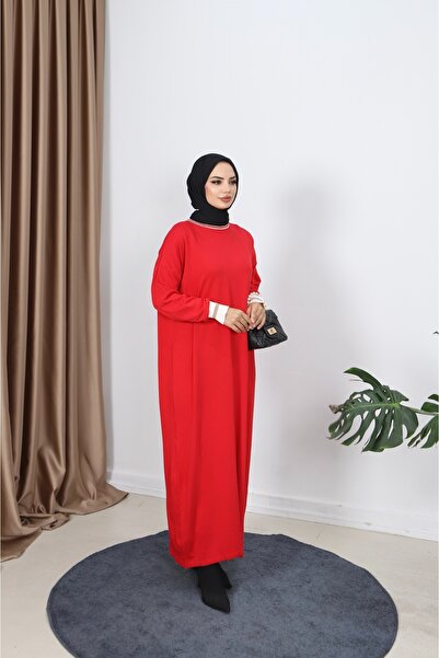 NİSUM MODA Mercerized Dress with Glitter Detail