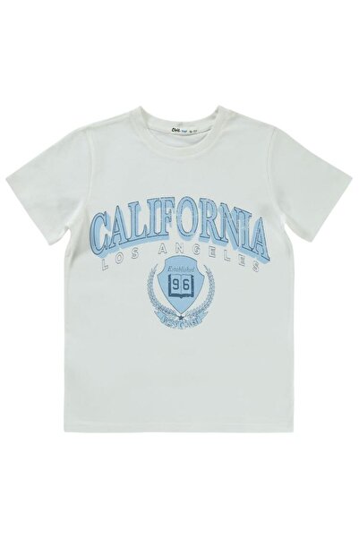 Civil Boys Tricou pentru băieți de 10-13 ani - Ecru