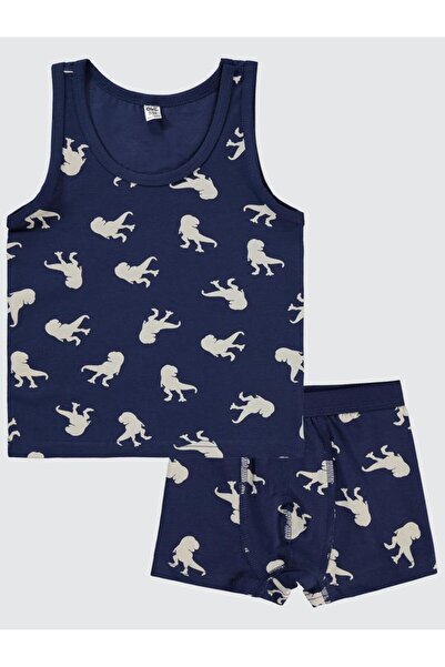 Civil Boys Комплект спідньої білизни з динозаврами для дітей 2-10 років - білий