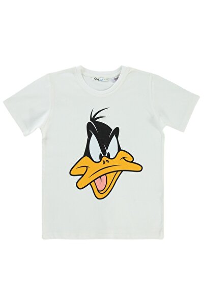 Looney Tunes Μπλουζάκι με στάμπα Duffy Duck για ηλικίες 10-13 - Εκρού 10-11 ετών