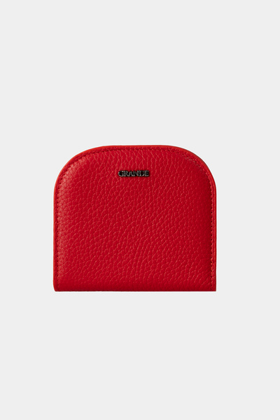 Grande 2817 Hakiki Deri Oval Tasarım Minimal Cüzdan Flother Kırmızı