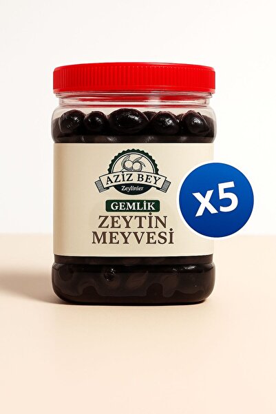 Aziz Bey Zeytinleri Azizbey Tuzsuz Kuru Sele Zeytin – 1 kg x 5 Paket | Gelene...