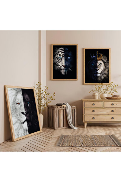 Zevahir Mobilya Dekorasyon Set de pictură din lemn cu rame din lemn Puterea p...