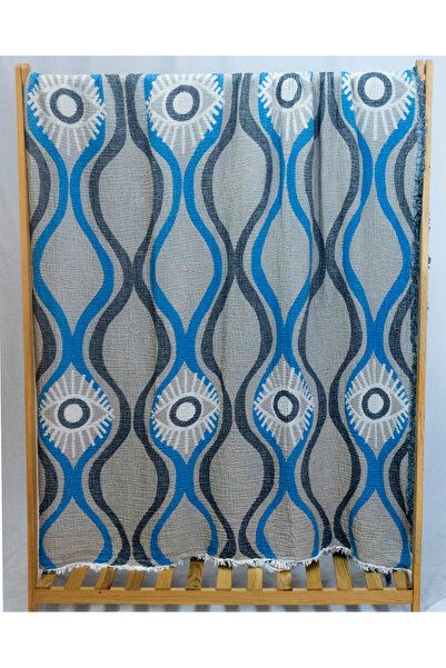 Perky Moth بطانية مفرش سرير من الموسلين العضوي من الجاكار المزخرف، 4 طبقات، م...