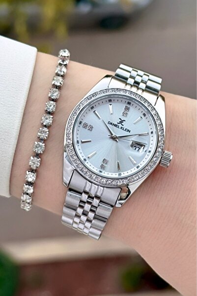 Daniel Klein Metalik Renk 2 Yıl Garantili 32,5 Mm Kadın Kol Saati ve Bileklik