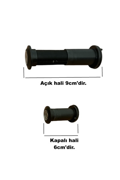 HOMDEP Dürbünlü Çelik Kapı Halka Model Taktak Tokmağı Delik Çapı 2,5cm Renk: Siyah