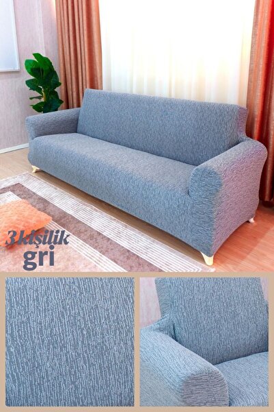 elgeyar Натяжний жакардовий 3-місний диван - барний візерунок, без спідниці, ...