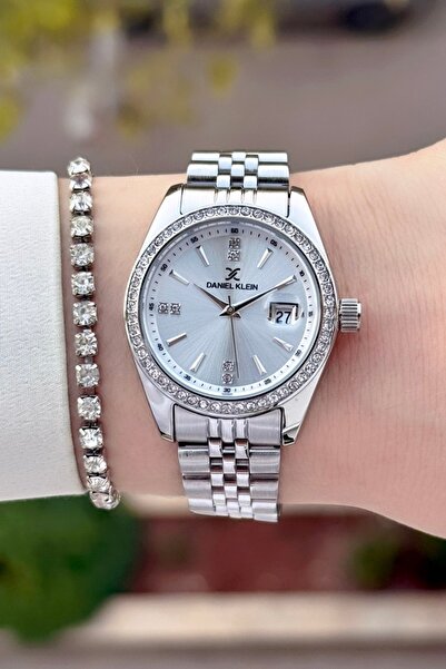 Daniel Klein Silver Renk 24 Ay Garantili 32,5 Mm Kadın Kol Saati ve Bileklik