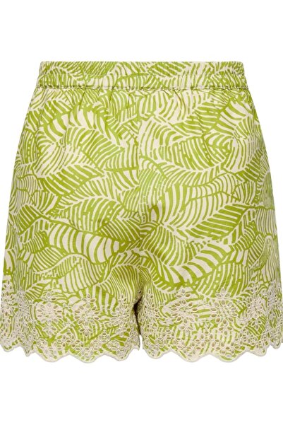 ONLY Onllou Life Emb Loose Shorts Wvn Light Green
