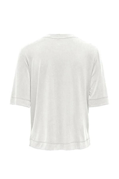 ONLY Onlhannah S/s O-neck Top Off White γυναικείο κοντομάνικο μπλουζάκι