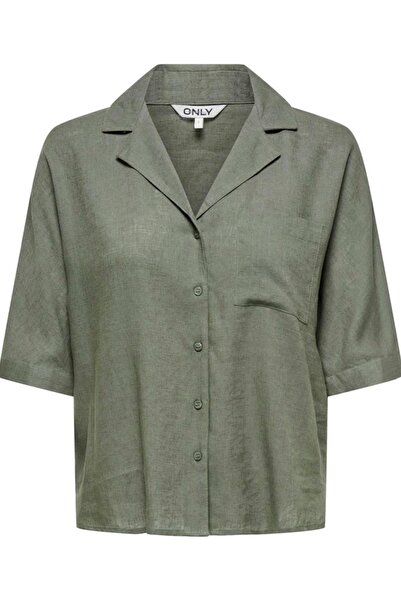 ONLY Onltokyo Life Ss Linen Bl Shirt Pnt Noos Green