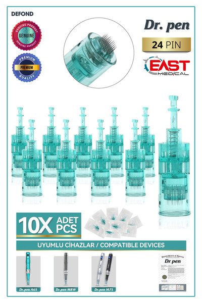 DEFOND Dr Pen A6s - M8w - M7s Orijinal Dermapen Iğnesi 10 Adet 24 Pin