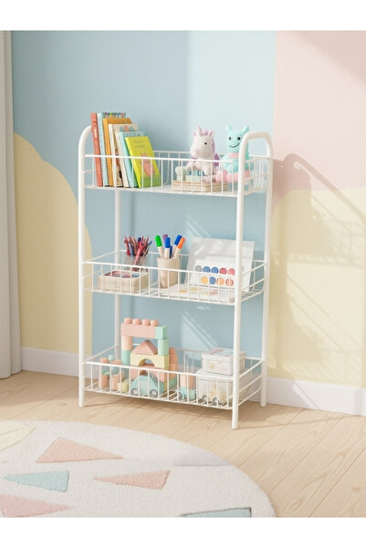 Emkatex Metal Çocuk Kitaplık - Organizer - Dekoratif Ve Şık Kitaplık Modeli -...