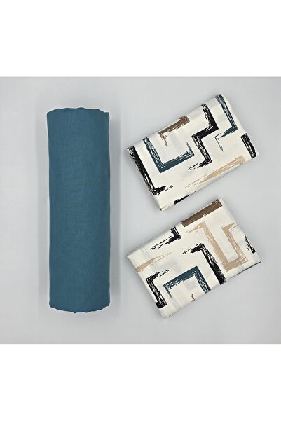 pınarhome collectıon New Season - 100% Organic Cotton, Soft Sand and Elastic Crossbody+Pillow Cover Corner Depth 28-30 cm