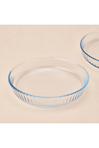 Masterchef Twin 2'li Yuvarlak Cam Fırın Kabı - Şeffaf