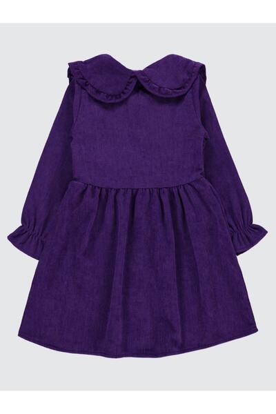 Civil Girls Collar Embroidered Dress for Ages 6-9 - Lilac 8-9 Years
