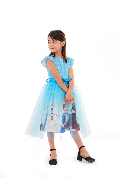 Lupita Rochie Elsa Regina Zăpezii Albastră pentru Fată