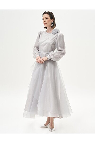Kayra Simli Tül Katmanlı Abiye Elbise