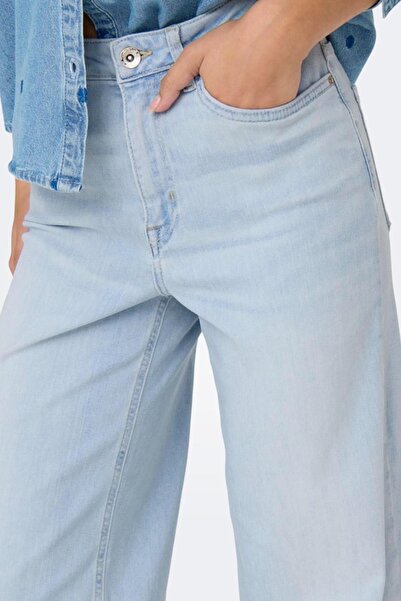 ONLY Дамски дънки Onlmadison Blush Hw Wide Dnm Cro495 Noos Light Indigo 15338289