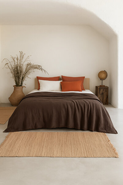 Bhoota طقم غطاء سرير مزدوج 4 طبقات من الموسلين 100% قطن عضوي، قماش يسمح بالته...