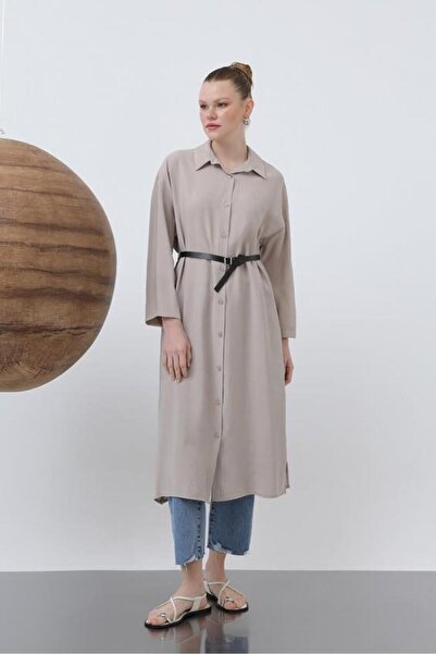 Loreen Long Belt Detailed Shirt Dress