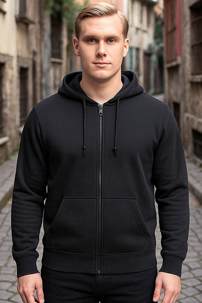 wingetstar Antrasit Fermuarlı Kapüşonlu Sweatshirt