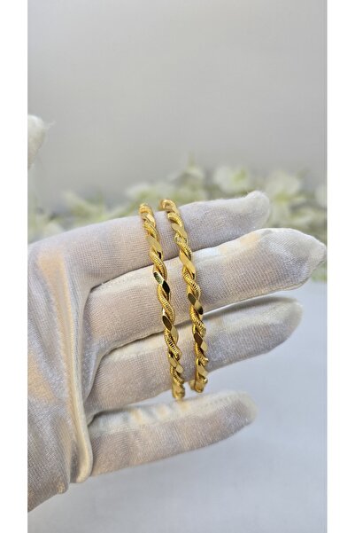 LAVDERUAR 22 Ayar Altın Kaplama Burma Model Bilezik Lvd 754 754