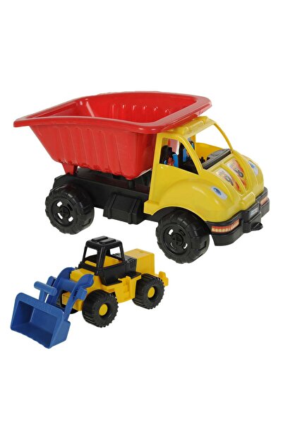 İmamoğlu Oyuncak Sürtmeli Kamyon Ve Dozer Büyük Boy 42 Cm