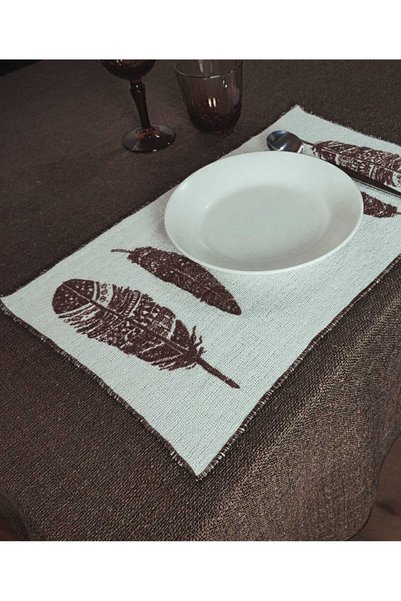 PİKKO HOME TERRA FEATHER 7 PARÇA ÖZEL DOKUMA ÇİFT KATLI KUŞ TÜYÜ BASKILI(MSET)