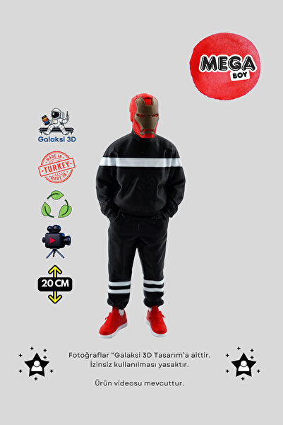 Galaksi 3D Deadpool Sportif Figür 20 CM