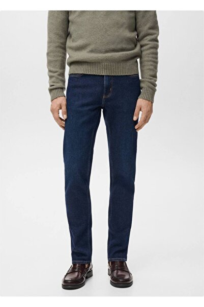 MANGO Man Dar kesim koyu yıkama Jan jean pantolon