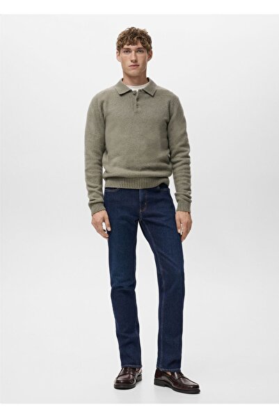 MANGO Man Dar kesim koyu yıkama Jan jean pantolon