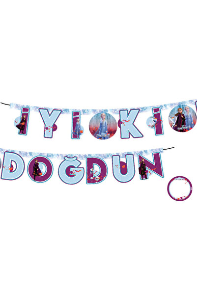 era balon Frozen İyi Ki Doğdun Banner Yazısı Parti Süsü – Elsa Anna Olaf Doğu...