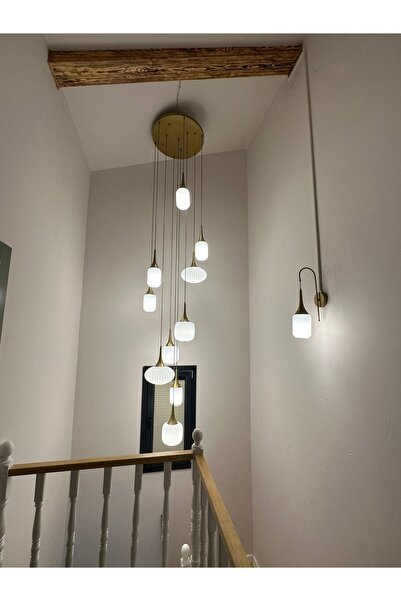 Beyaz Aydınlatma Galeri boşluğu sarkıt avize