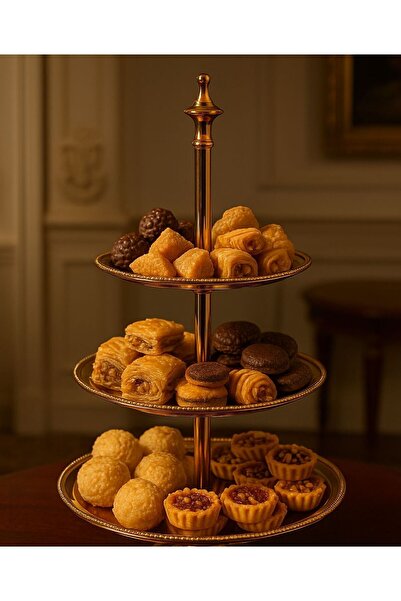 ALMASA 3-tier golden carrier