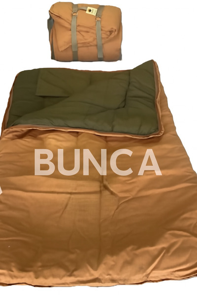 BUNCA Tanzanian sleeping bag for trips and camping, size 220 cm x 120 cm, oil velvet inside
