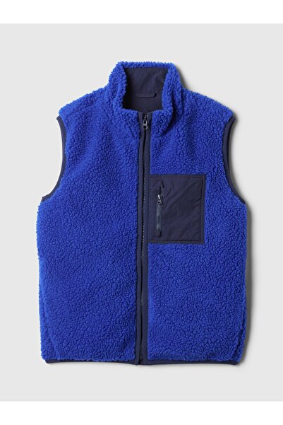 GAP Erkek Çocuk Koyu Mavi Sherpa Yelek