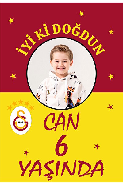 emrestore Galatasaray afiş pankart kişiye özel doğum günü yazısı 35x50 boyut