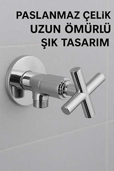 SUVİA Koç Taharet Musluğu Ara Musluk Krom Paslanmaz Hijyenik Banyo Musluğu