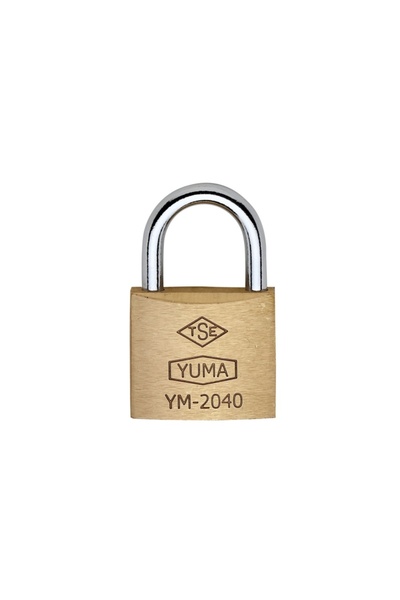yuma kilit Padlock 40mm Yellow Solid Brass Short Ym-2040