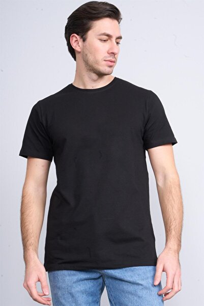 Mentality 4044 Muški okrugla kragna Štampano Obični Otoman T-shirt Crni