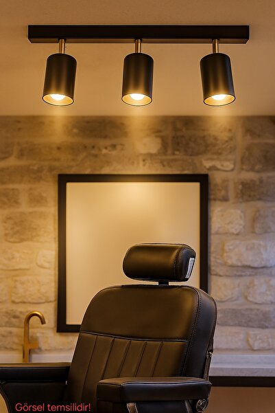 Bozyaka Aydınlatma شمعدان نيرون المعدني الزخرفي باللونين الأبيض والأسود متحرك (تتضمن مصابيح LED للضوء النهاري!!!)