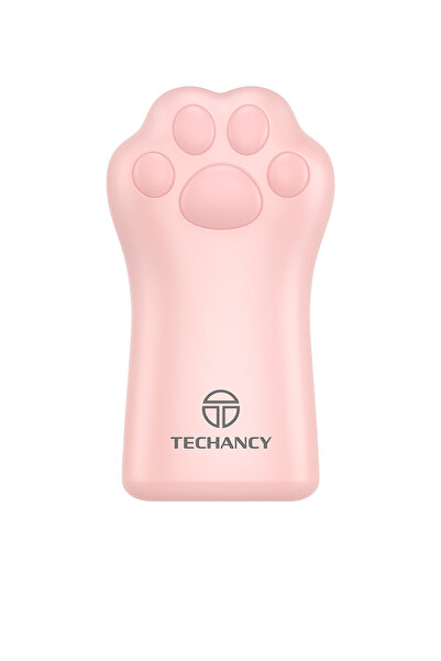 Techancy Baterie Externa Labuta Pisica, 6500mAh, Portabil, Design Labuta , Roz, , 5V/2A