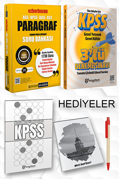 Pegem Akademi Yayıncılık 2025 EZBER BOZAN PARAGRAF SORU BANKASI -SAYDAM YAYIN...