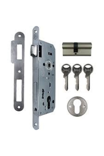 Kale Kilit Kale 152R Silindirli Daire Kilidi-Rozet Delikli-Oval-Krom-18 mm Ay...