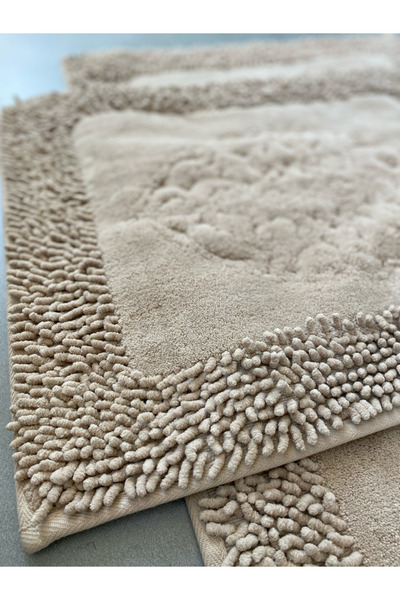 FeelHome Pamukkent Soft, Super Absorbent 2 τεμαχίων 100% βαμβάκι Ultra Luxury Σετ πατάκι μπάνιου Milk Coffee