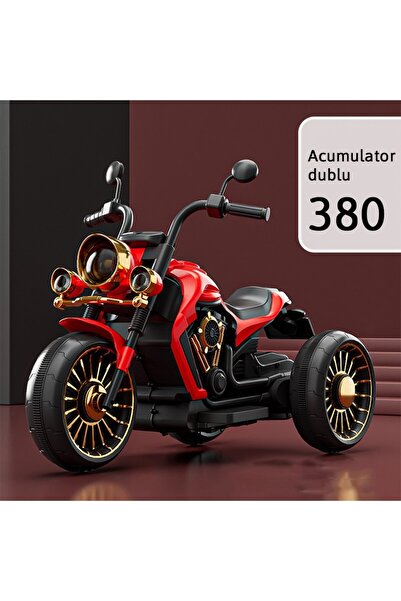 dalip Electric Tricycle for Kids, 6V 4.5Ah, Anti-Tip, Lights & Sound, 6-8 yrs, 93x48x63 cm