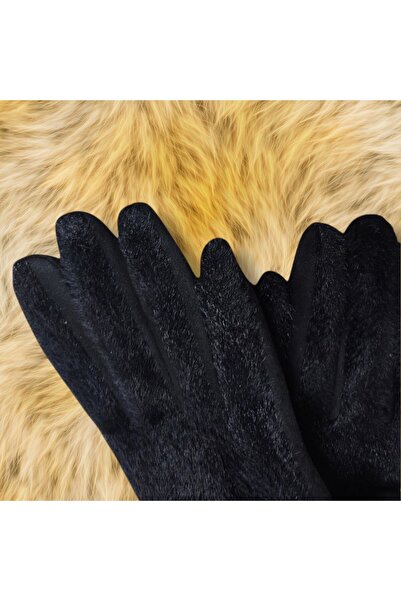 Algitsin O L A Women's Cashmere Fur Medium Thickness Elegant Stylish Design Touch Compatible Gloves