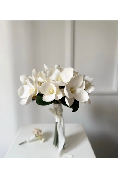 Çiçek Manolya Gelin Çiçeği - Damat Yaka Çiçeği