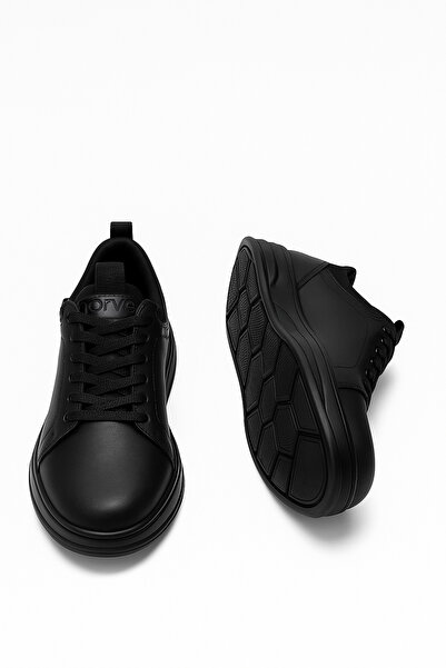 Morven Erkek Siyah Mevsimlik Casual Deri Ayakkabı